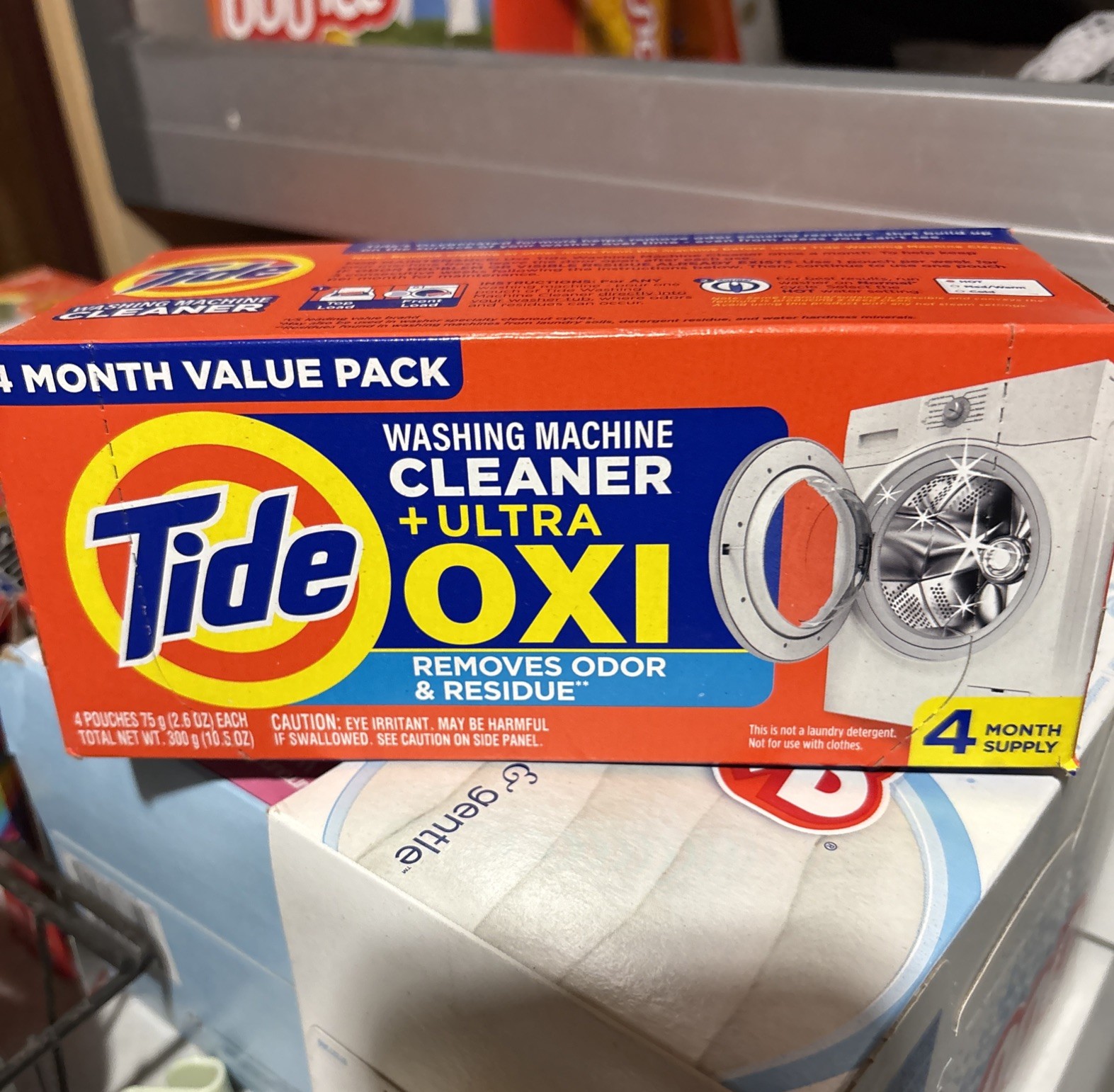 TIDE Washing Machine Cleaner OXI Enhanced Remove Odor Residue 4 Month Value Pack