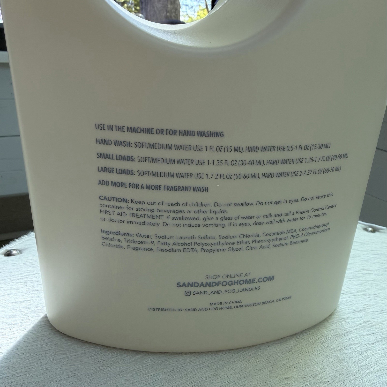 Sand + Fog Vanilla Musk Laundry Detergent 71 fl oz Coconut Anise Luxury Home NWT