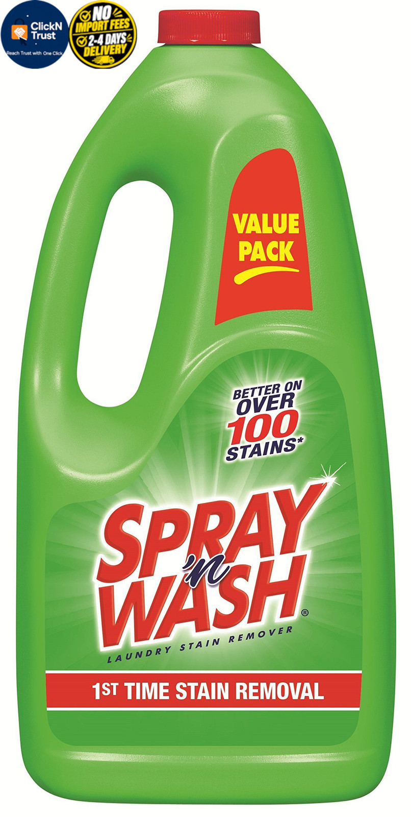 Spray N’ Wash Stain Remover Refill, Laundry Pre-Treat 60 Fl Oz (Pack of 6)