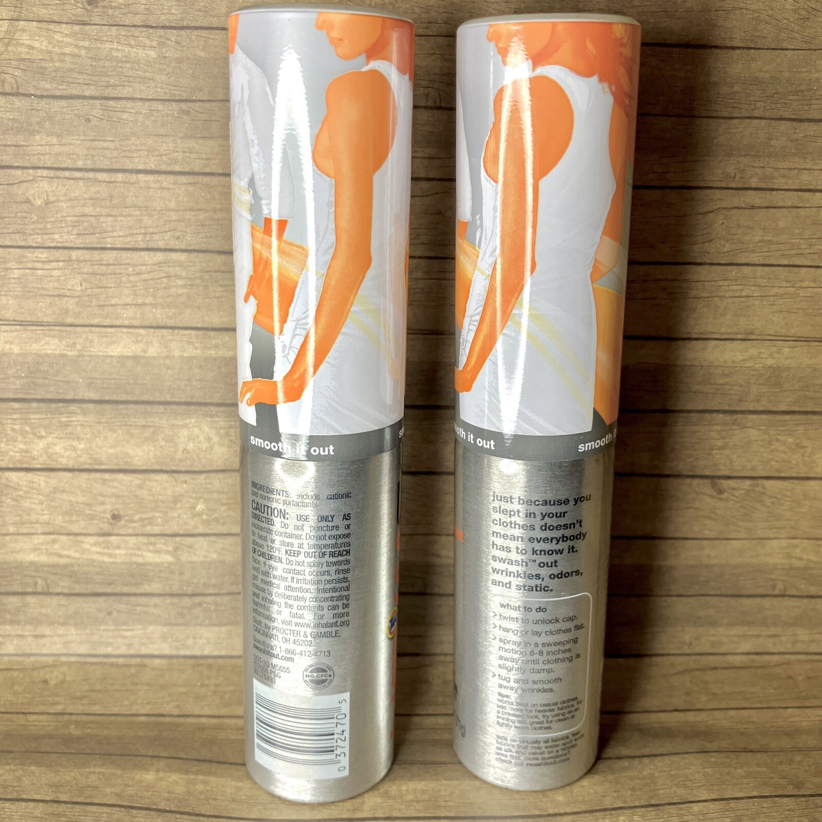 2 Tide Swash “Smooth It Out” Clothing Dewrinkler Aerosol Spray Mist 2008 Product