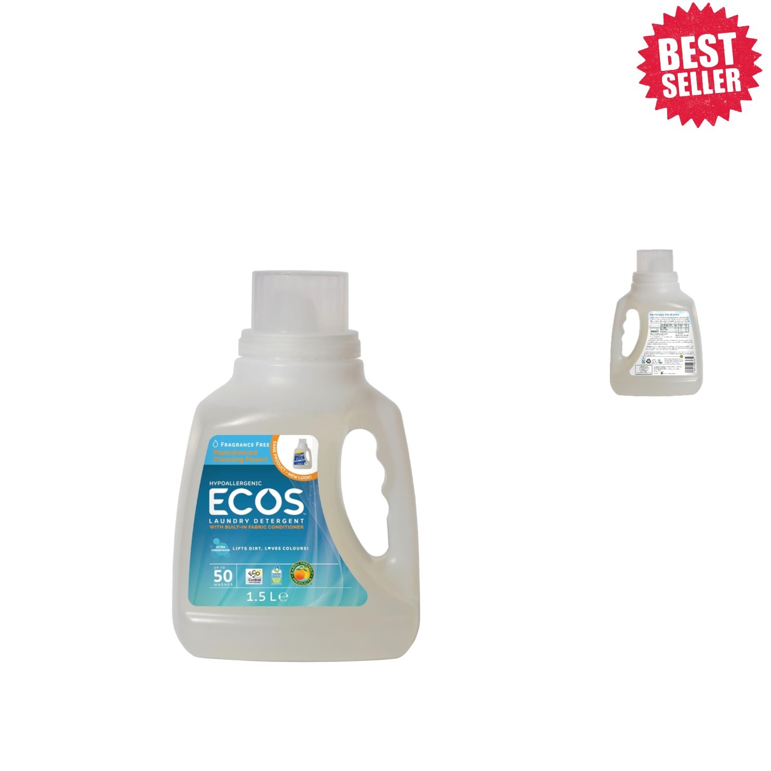 Ultra Concentrated Ecos Laundry Detergent, 50 Fl Oz – Unscented & Gentle