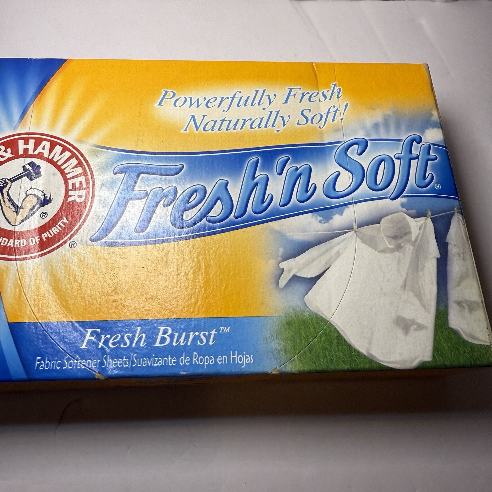 Arm & Hammer Fresh Burst Laundry Dryer Sheets 2006 Fresh N’ Soft Vtg