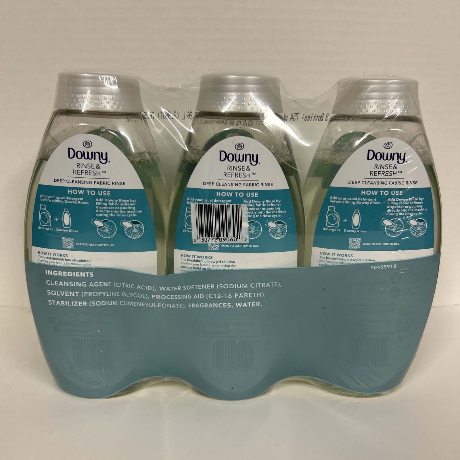 Downy Rinse & Refresh Laundry Odor Remover & Fabric Softener, Cool Cotton 3 PACK
