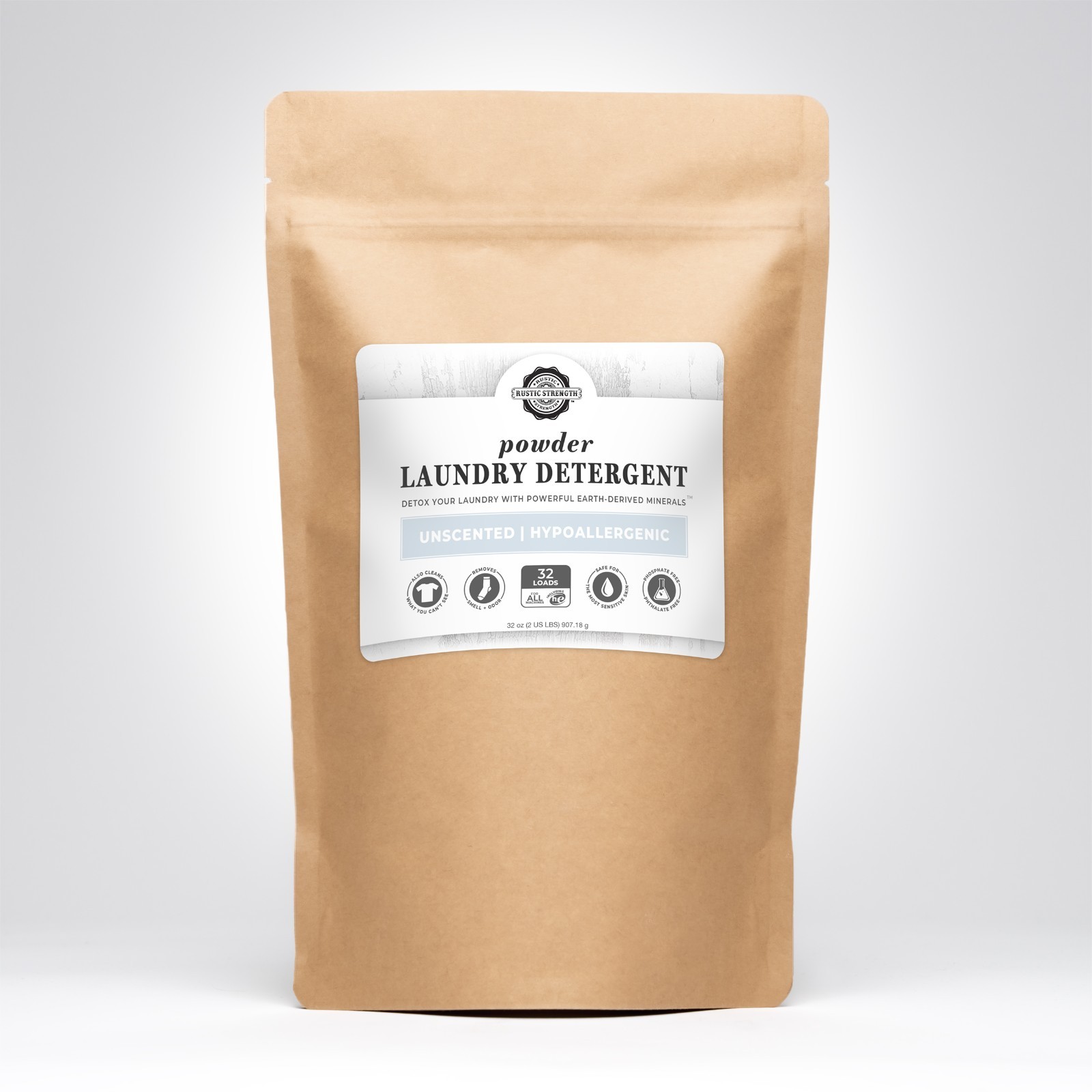 Toxin-Free Laundry Detergent 2 lb | Unscented | Plant-Based |Powdered