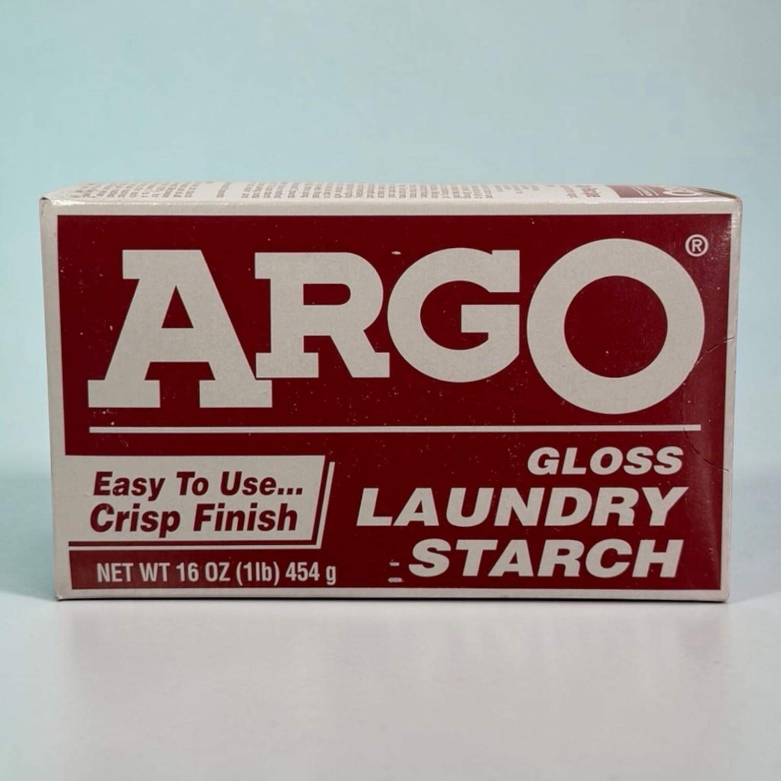 ARGO Gloss Laundry Starch Remove Greasy Spots 16 oz Sealed Expired 1 lb