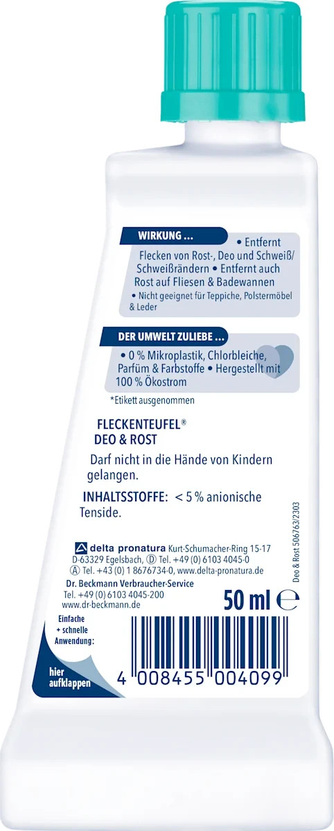 Dr. Beckmann Stain Remover 50ml Liquid Rust & Deo Sweat #07