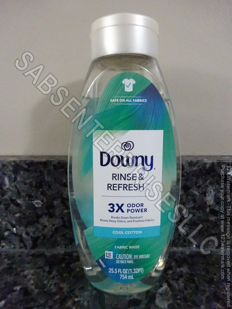 3 Downy Rinse & Refresh COOL COTTON Scent Deep Cleansing Fabric Rinse 25.5 FL oz