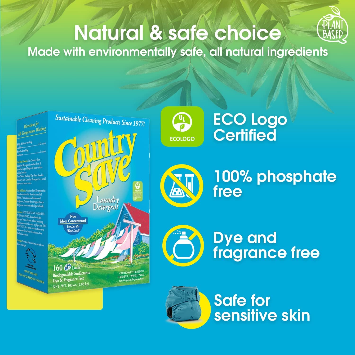 – HE Natural Laundry Detergent Clear and Free of Fillers and Chemicals – Sens…