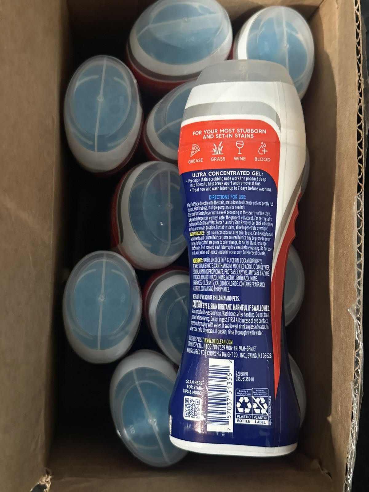 12 Pack Oxiclean Max Force Gel Stick 6.2 Ounce