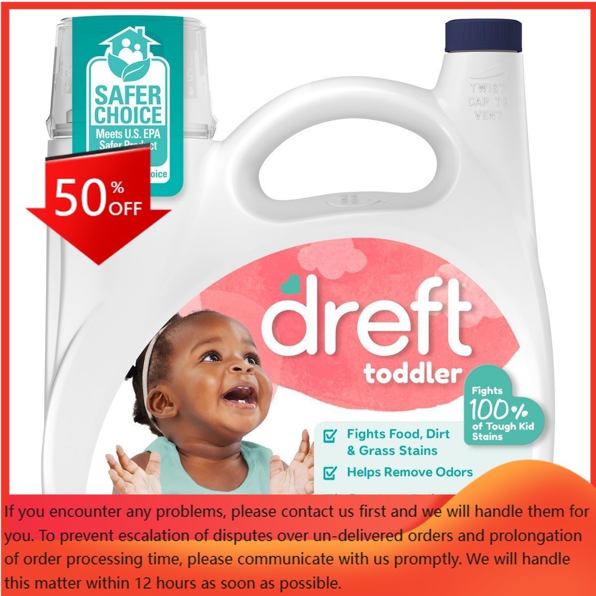 Dreft Original Stage 2: Active Baby Liquid Laundry Detergent 80 Loads -105 fl oz