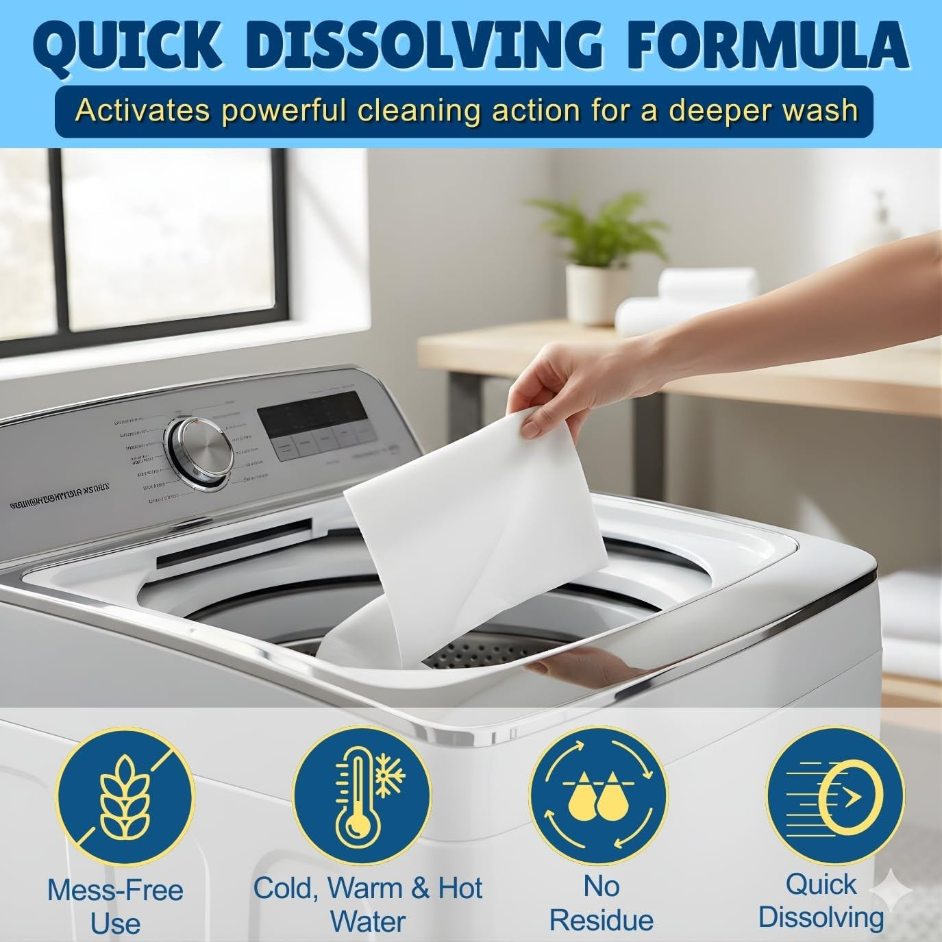 Eco-Friendly Laundry Detergent Sheets – 60 Loads (30 Sheets) Fresh Scent – Conce