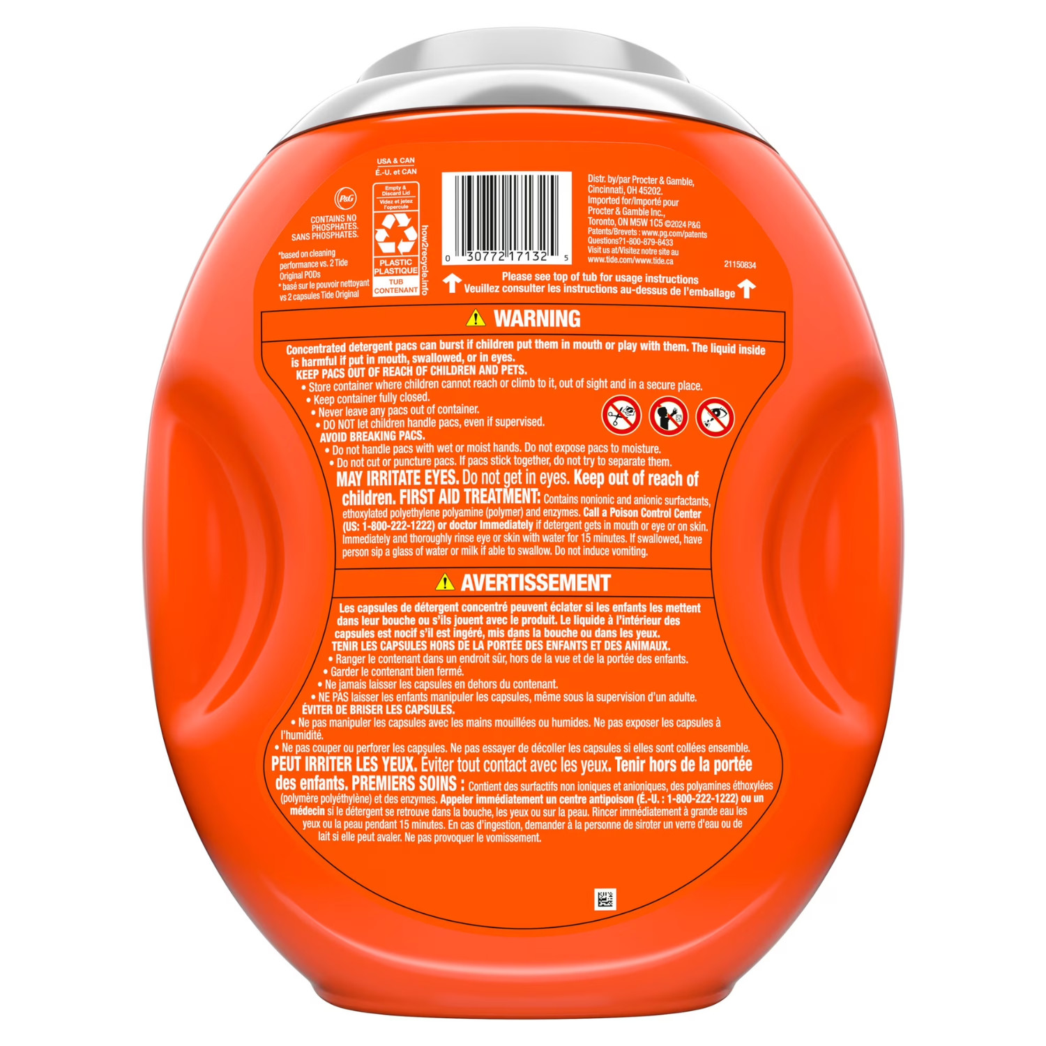2 Pack Tide PODS Oxi Boost 57Ct Laundry Detergent Pacs Stain Remover Power Clean