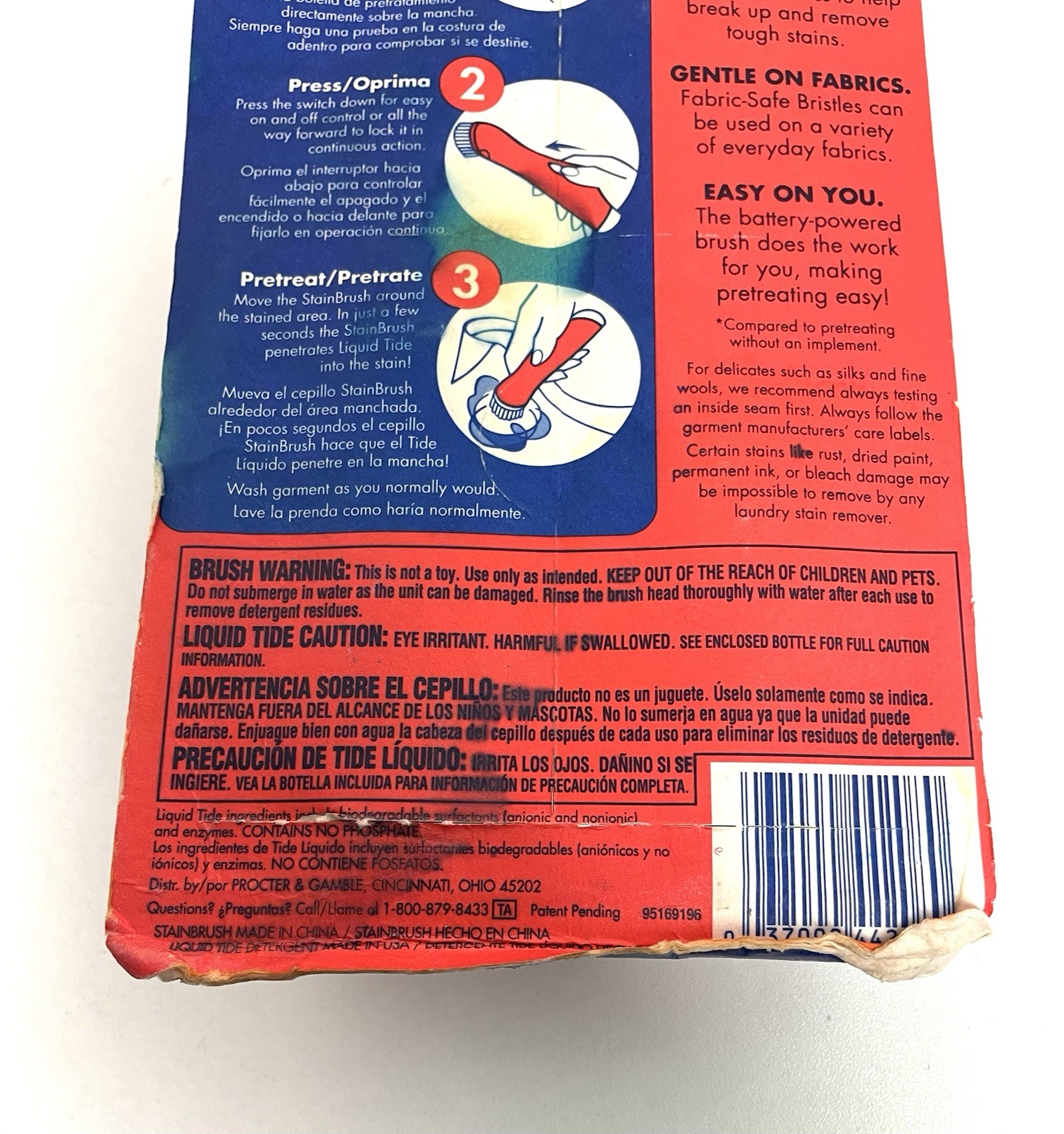 NOS Tide Stainbrush Battery Powered Cleaning Brush w 5oz Detergent AS IS – READ