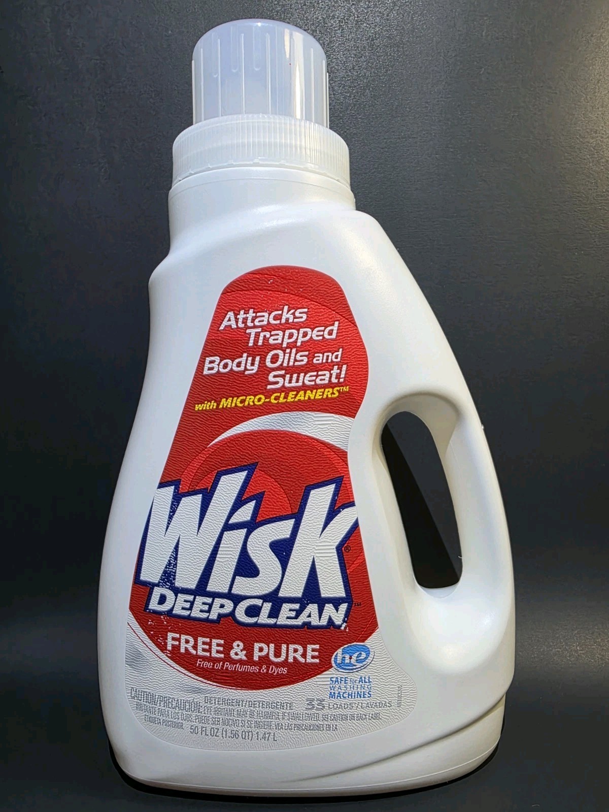 (1) Wisk Deep Clean Free & Pure Laundry Detergent Micro-Cleaners 33 Loads/50 oz.