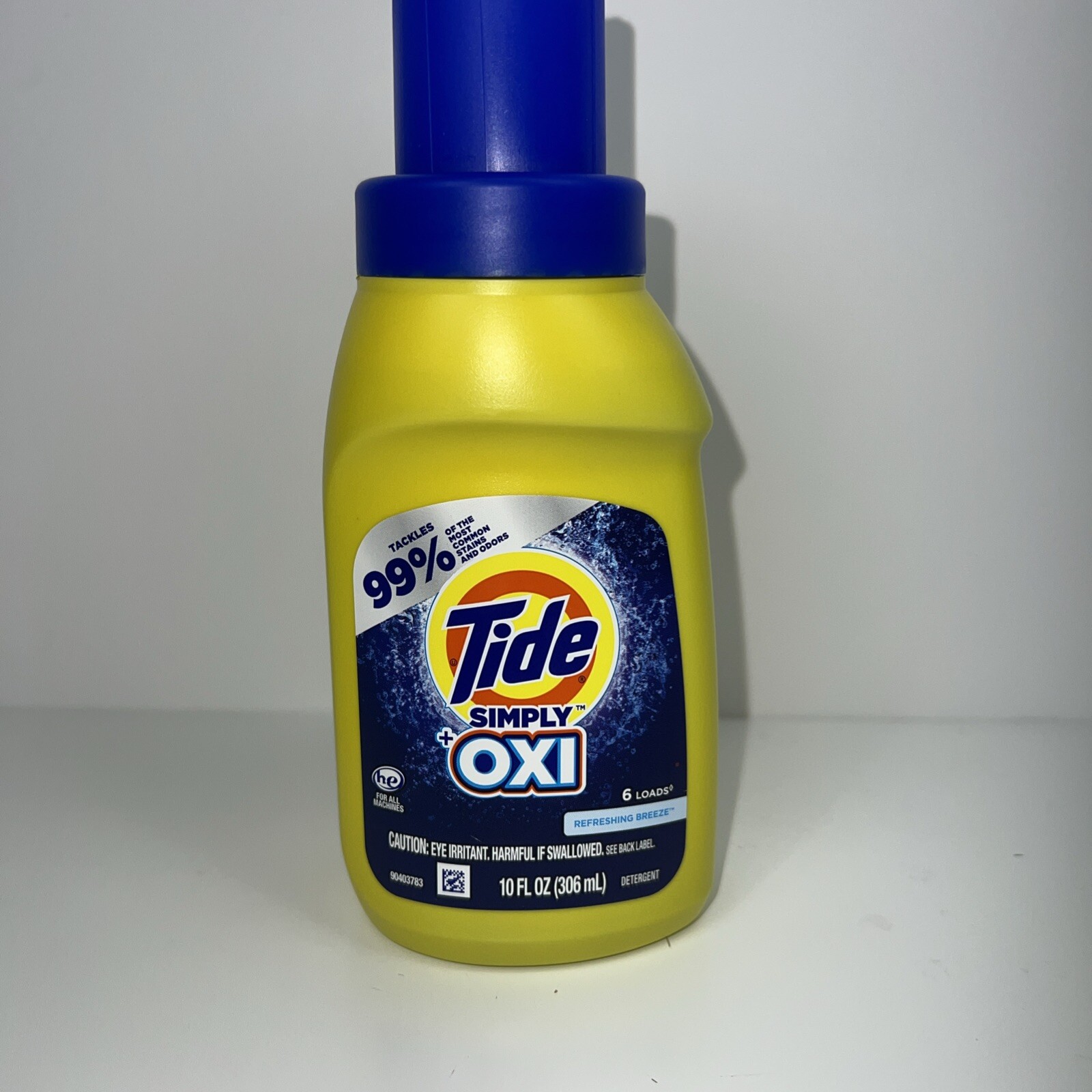 Tide Simply + Oxi Liquid Laundry Detergent, Refreshing Breeze, 6 loads, 10 fl oz