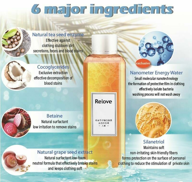 [RELOVE] Protease Enzyme Lingerie Feminine Liquid Stain Remover 220ml NEW