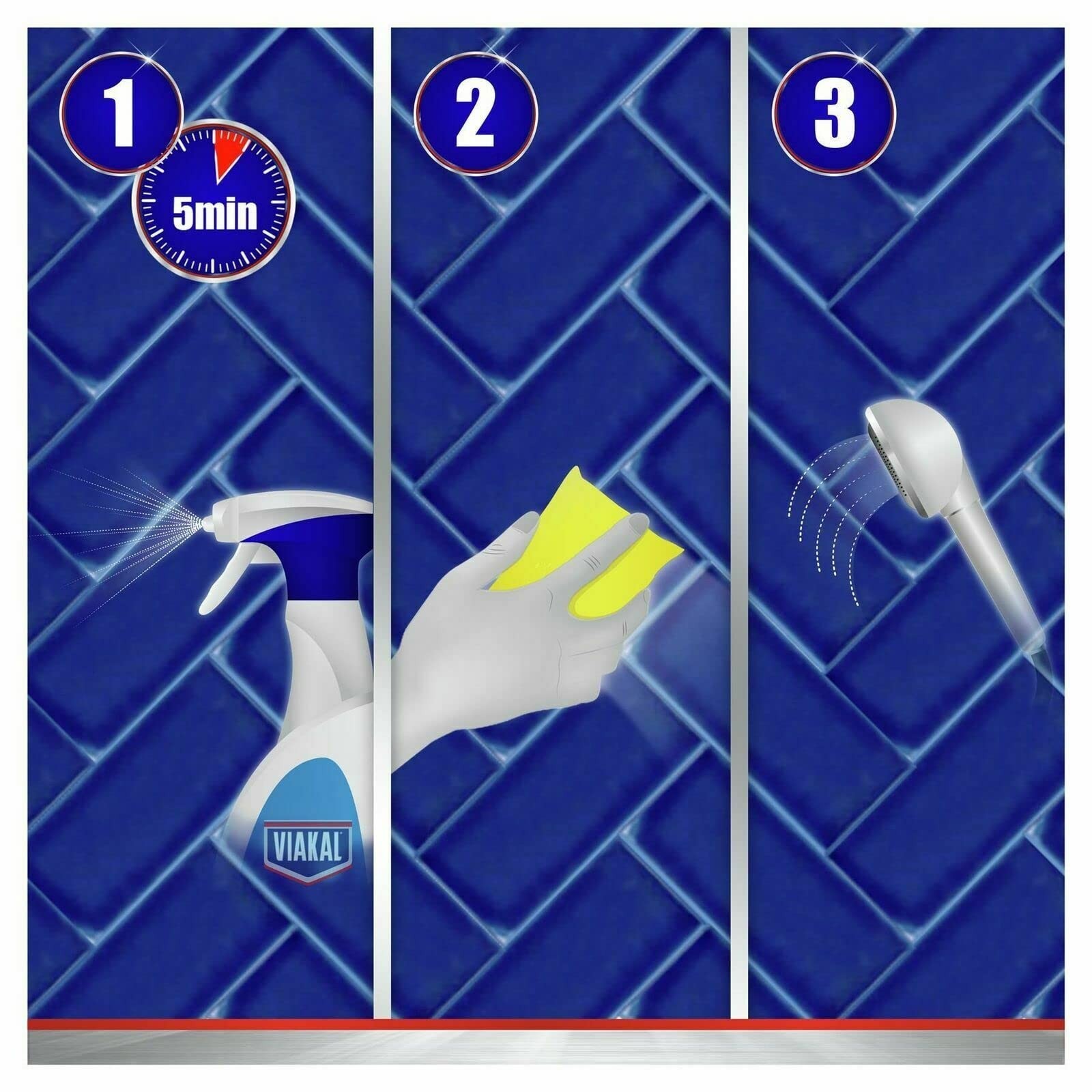Viakal Limescale Remover Spray (500ml) – Pack of 2 16.91 Fl Oz (Pack 2)