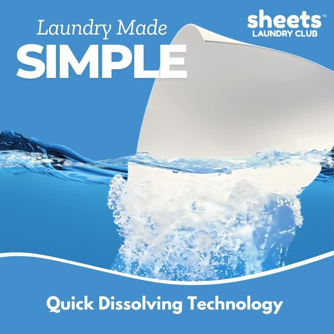 Lightweight Eco-Friendly Laundry Detergent Sheets – 50 Quick Dissolvable Sheets
