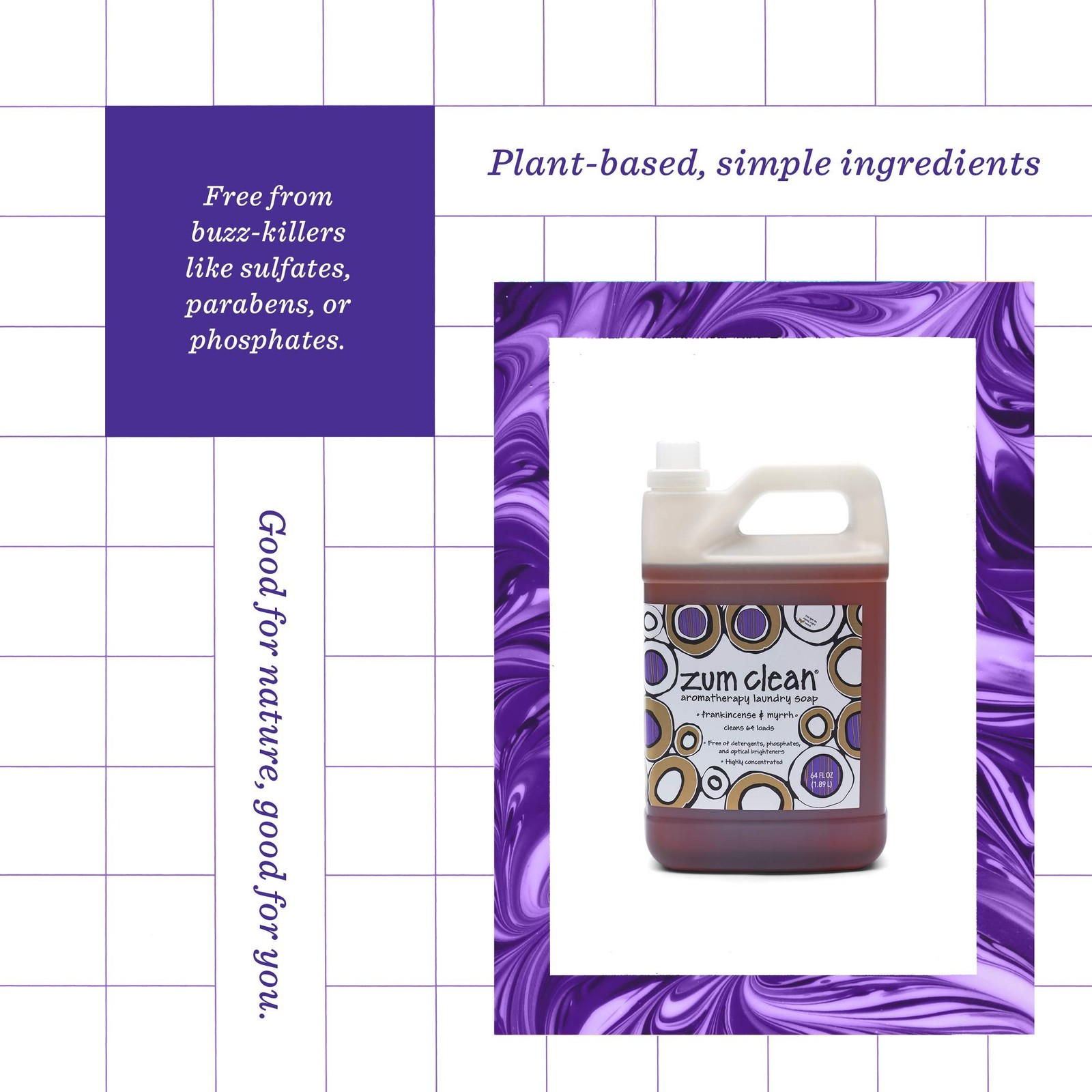 Indigo Wild Zum Clean Laundry Soap – Plant-Based Liquid Laundry Soap – Contai…