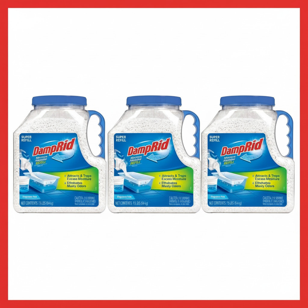 7.5 Lbs Fragrance Free Super Refill Moisture Absorber Eliminates Odors (3 Pack)
