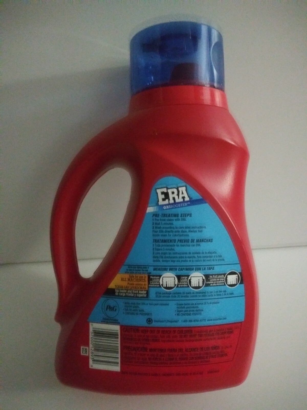 P&G Era LIQUID LAUNDRY DETERGENT SUPER STRENGTH ENZYMES LOADED 26 LOADS 2-PK OXI