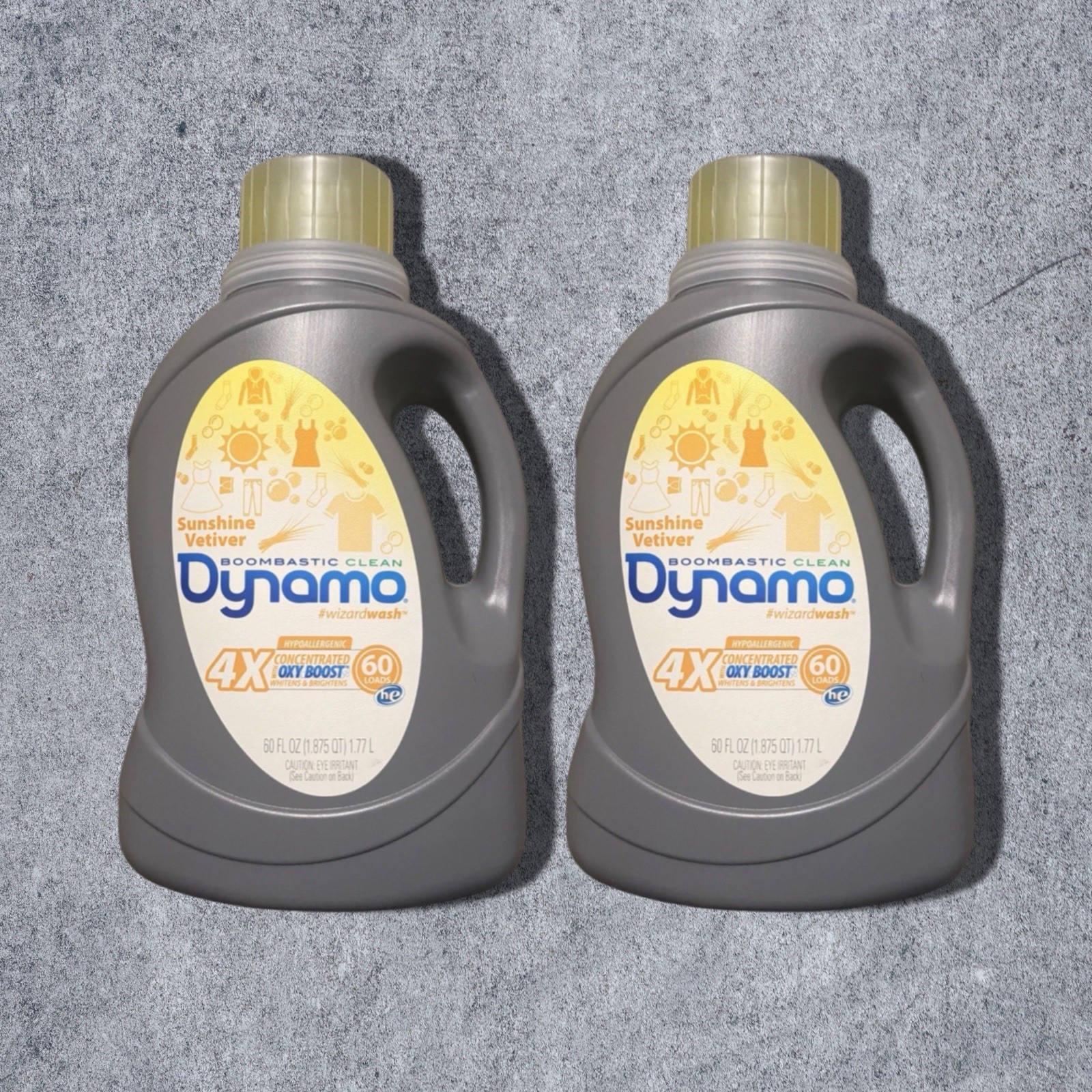 2 Dynamo Sunshine Vetiver Laundry Detergent 60 Loads/ea DISCONTINUED Oxy Boost