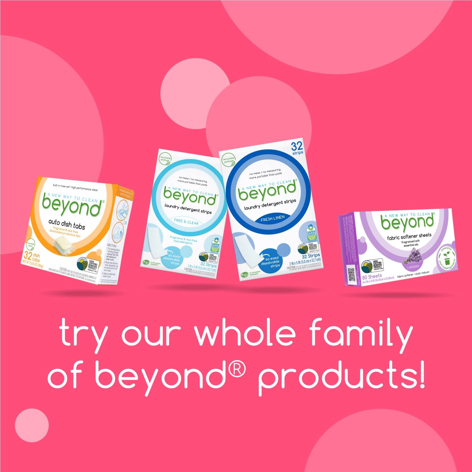 Laundry Detergent Strips [12 packs of 32 strips] – Free & Clear – Eco-friendl…