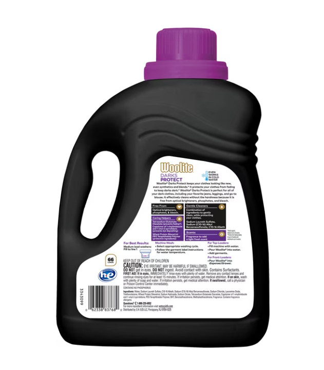 Woolite Darks Defense Liquid Laundry Detergent 100 oz 66 Loads