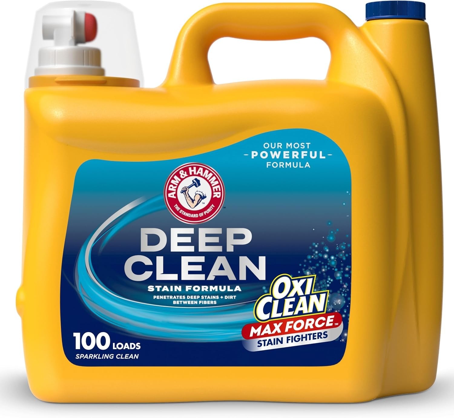 Plus OxiClean Max Force 150 Fl Oz Deep Clean Laundry Detergent, Sparkling Fresh