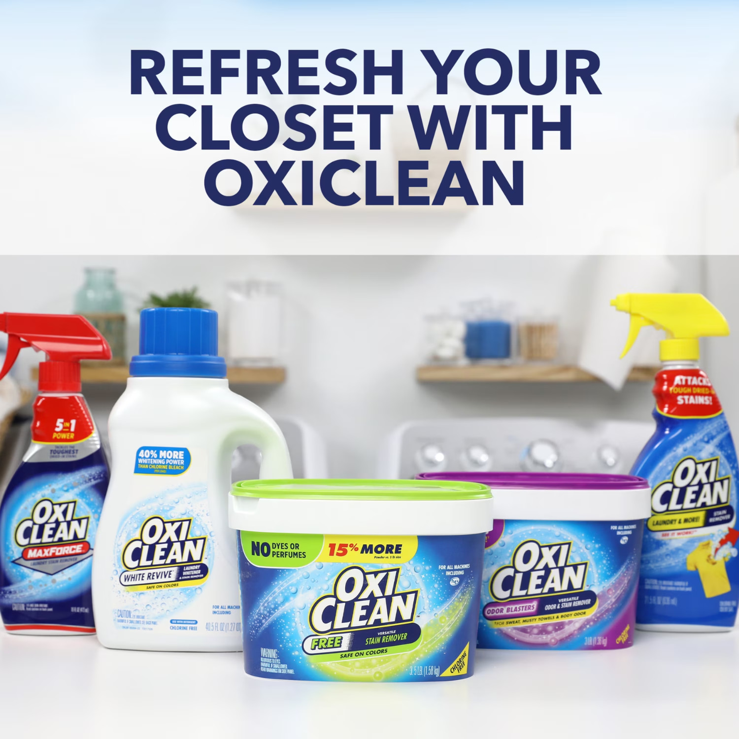 (3 Pack) OxiClean Free Home & Laundry Stain Remover Powder, 3 lb Fragrance Free