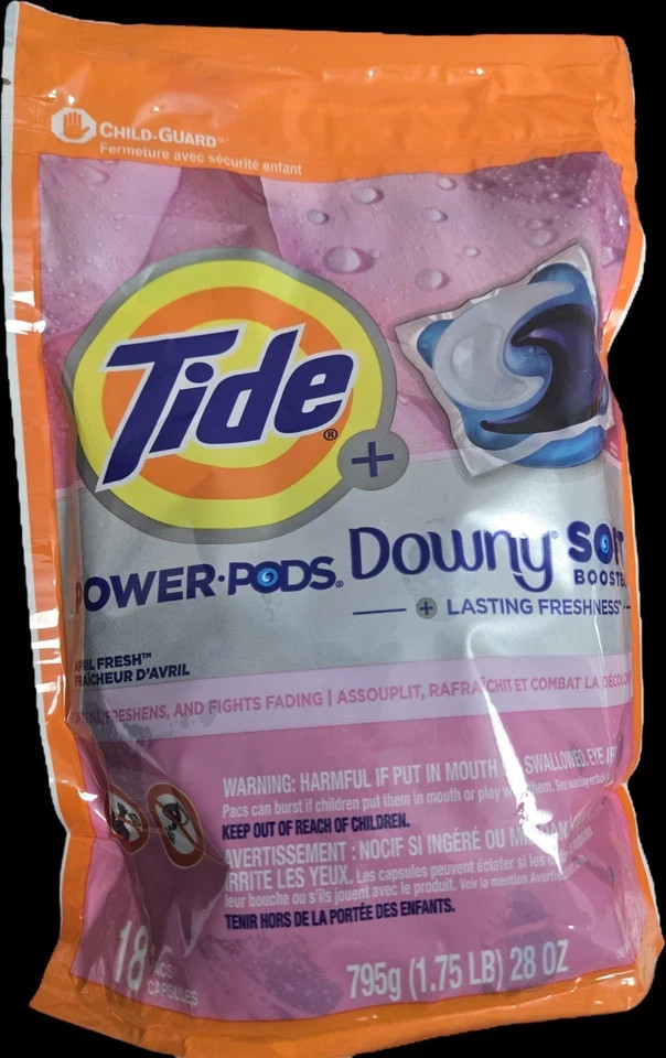 Tide Power Pods Downy Soft Boosters 18 Count Pods Compare to OXI BRAND NEW!
