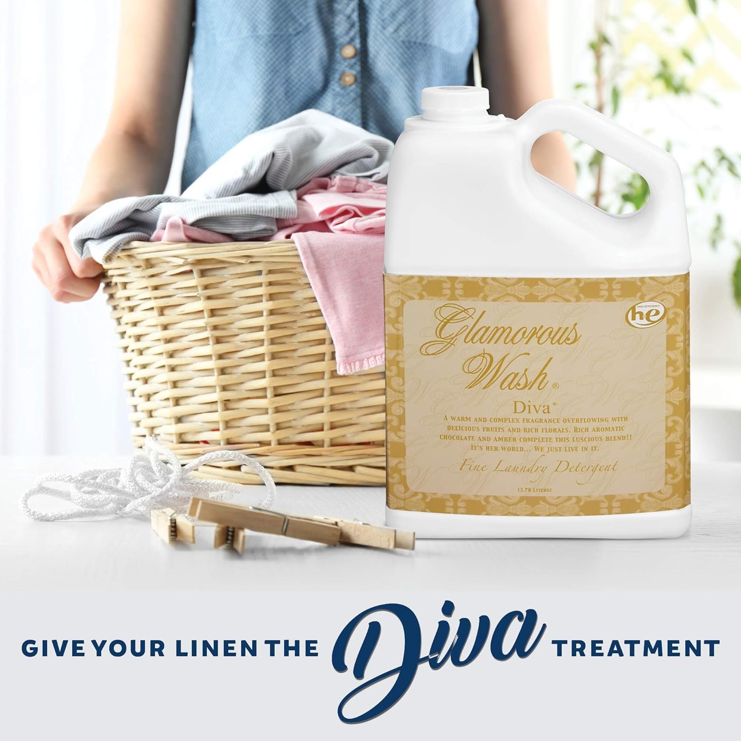 Tyler DIVA Glamorous Wash Laundry Detergent – 1 Gallon – With Olivi Stain Remove