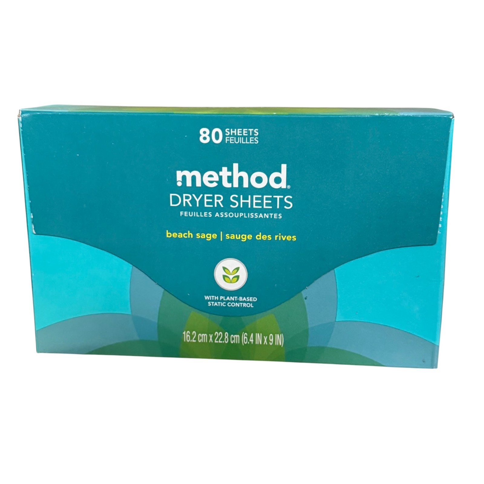 Method Dryer Sheets Beach Sage 80 Sheets Plant-Based Laundry NEW Sealed