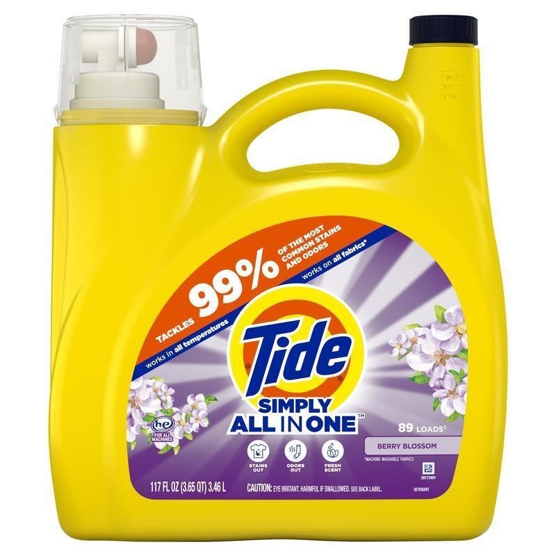 Liquid Laundry Detergent Berry Blossom Fresh Scent 89 Loads High Efficiency New