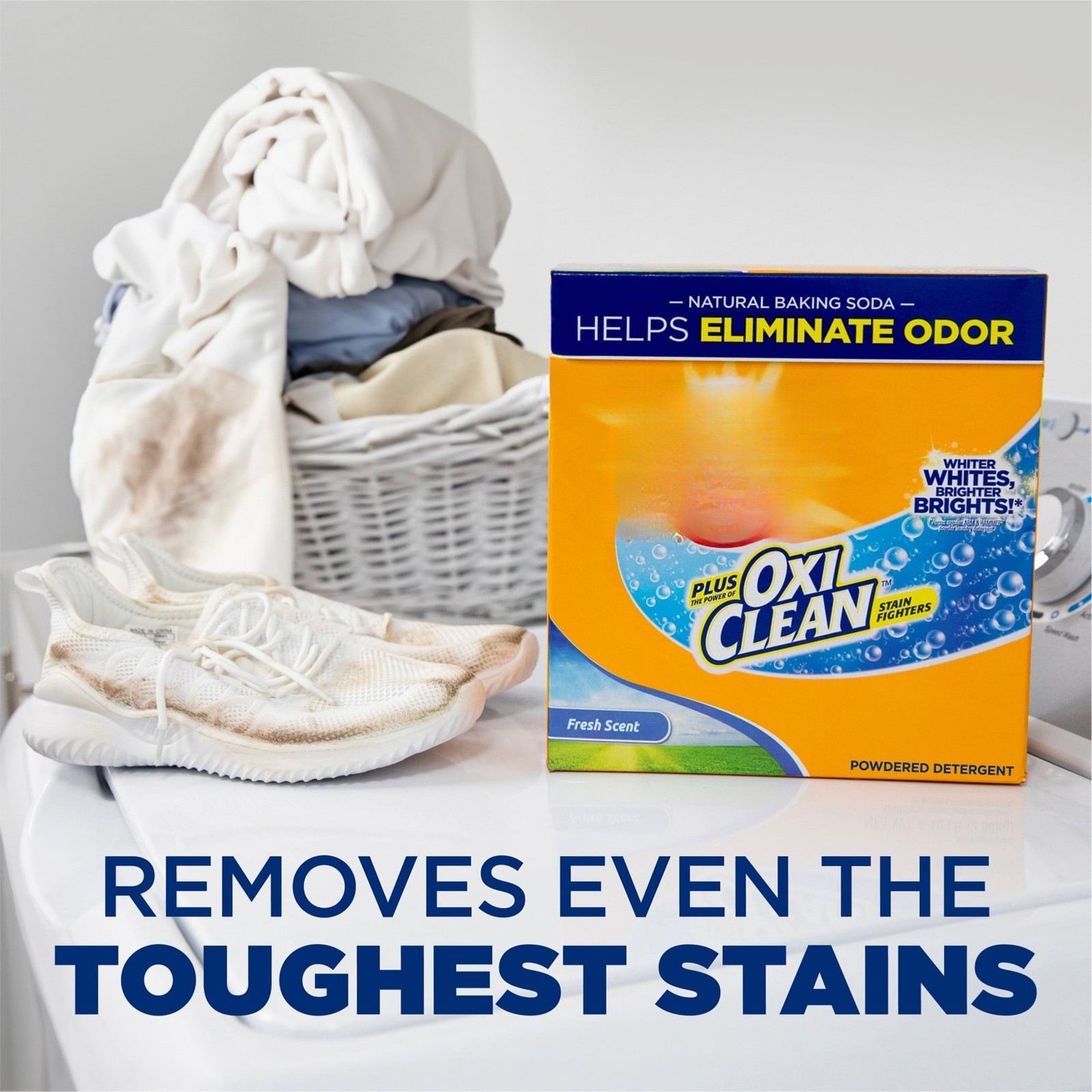 Plus OxiClean Powder Laundry Detergent, Fresh Scent, 115 Loads