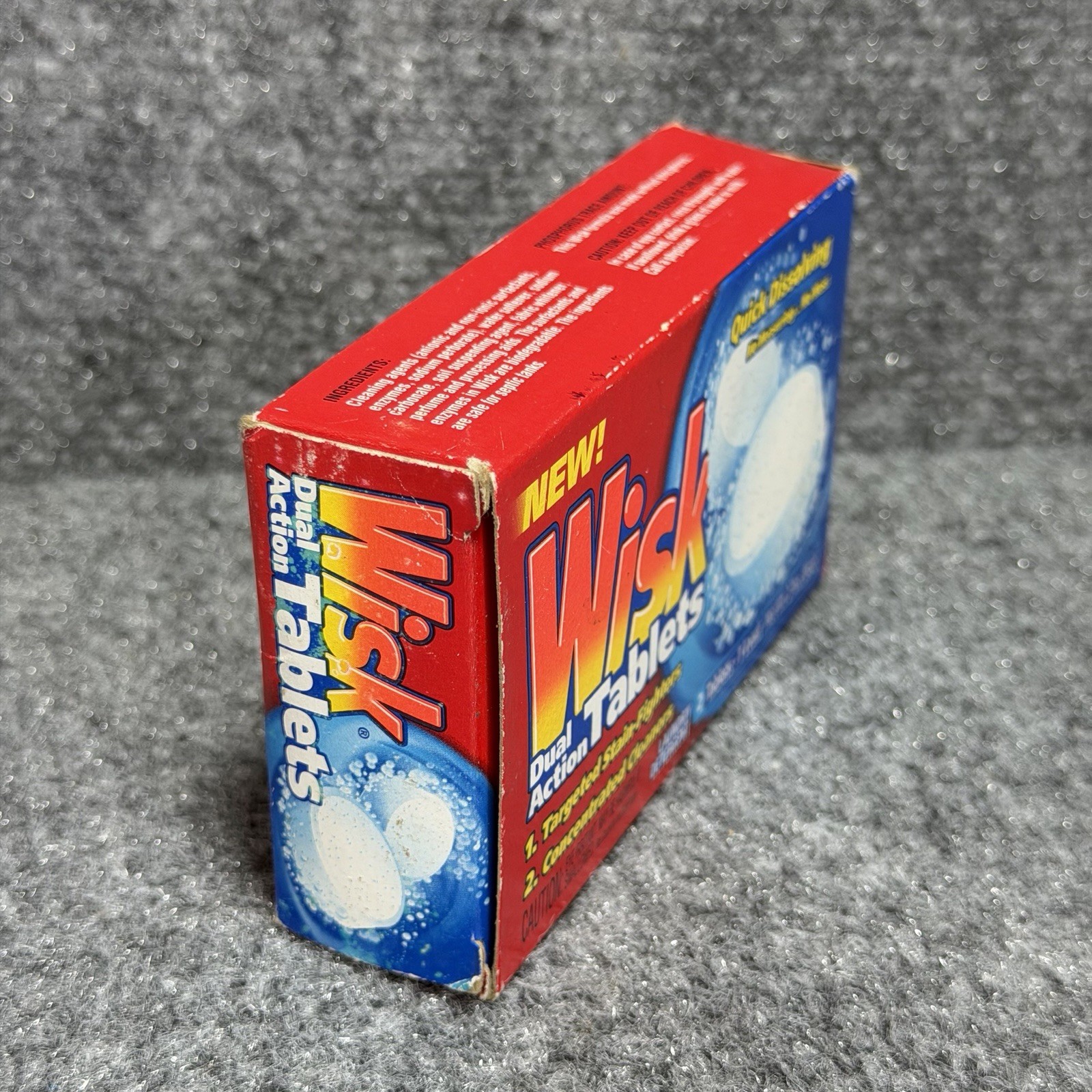 Wisk Dual Action Tablets Laundry Detergent 2 Pack Discontinued 2000 – Rare – OS