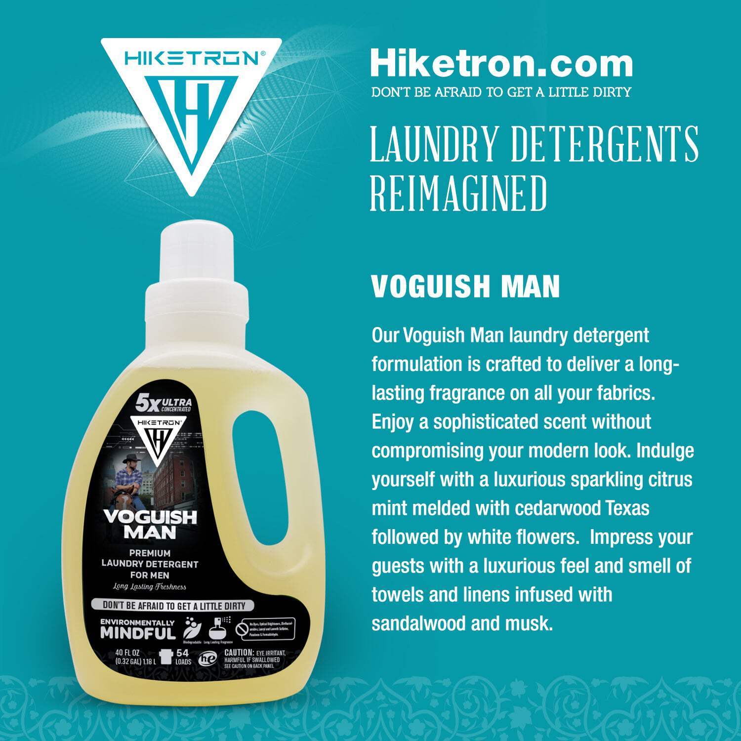 Hiketron Voguish Man Masculine Scented Long Lasting Liquid Laundry Detergent