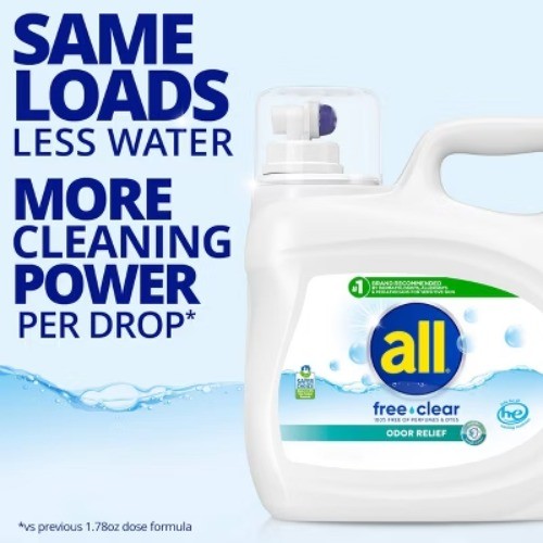 All Ultra Free Clear Odor Relief HE Liquid Laundry Detergent 79 Loads -118 fl oz