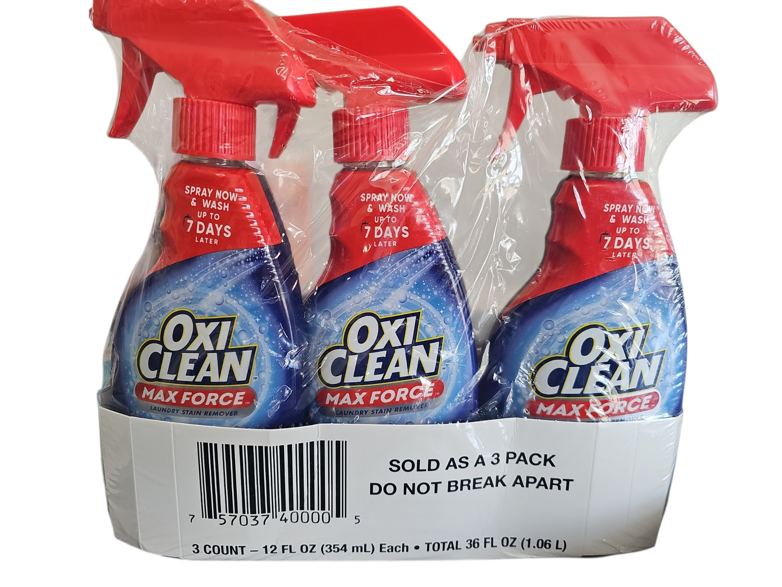 OxiClean Max Force Laundry Stain Remover Spray, 12 oz – 3 PACK