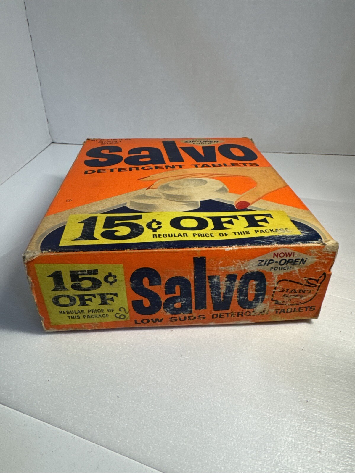 1960’s Salvo Detergent Tablets Vintage Soap New Sealed 15 Cents Off Proctor Rare