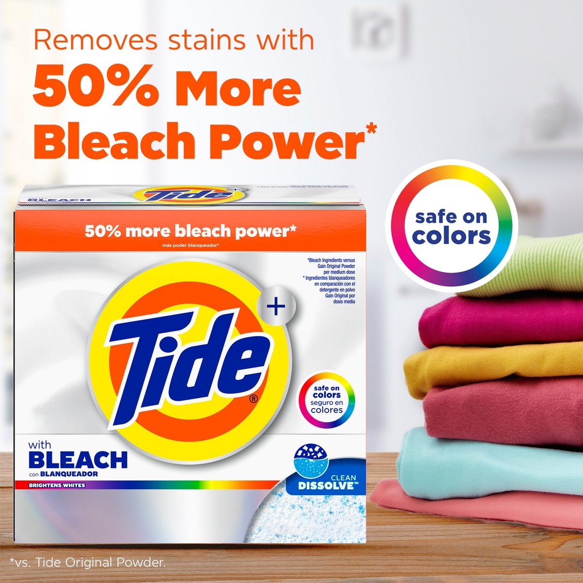 Bleach HE Deep Cleaning Concentrated Laundry Detergent Powder 89 Loads – 129oz