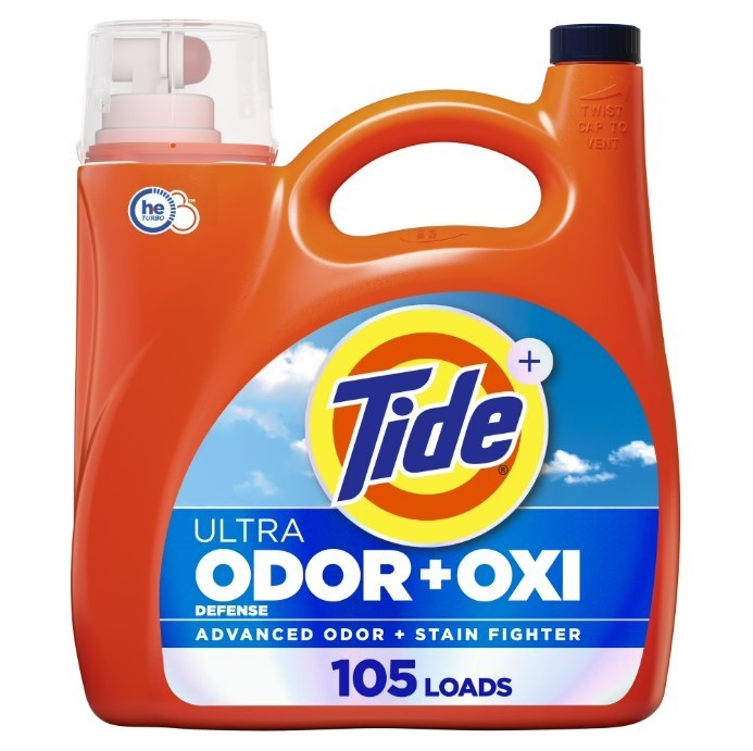 Tide Ultra Oxi Liquid Laundry Detergent Odor Defense 148 oz 105 Loads, HOT DEAL
