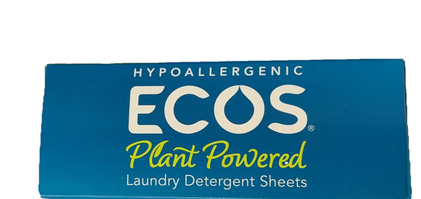 ECOS Vegan Laundry Detergent Sheets – 50 Hypoallergenic Sheets, Liquid Free