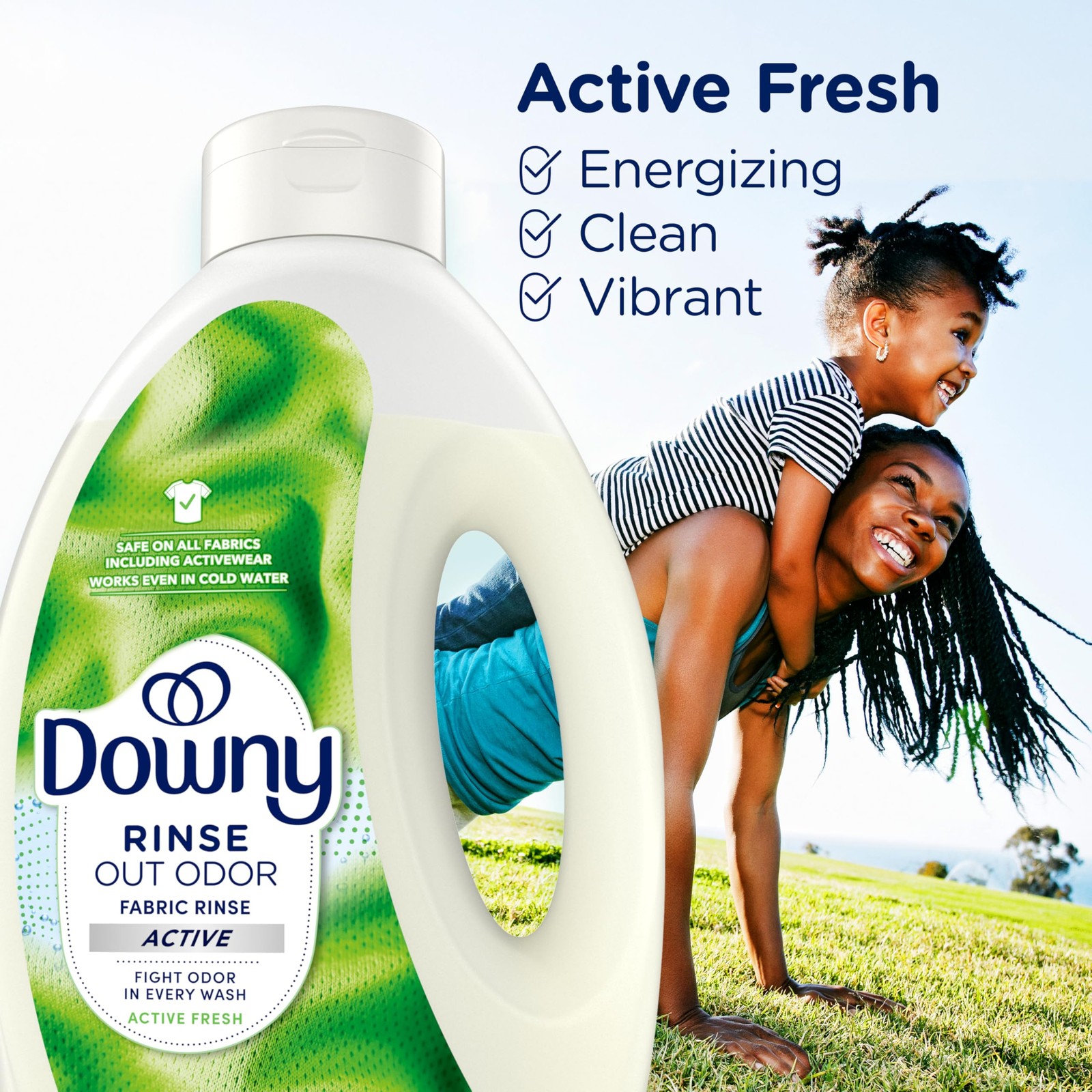 Rinse Laundry Odor Remover Active Fresh Scent 62 FL OZ Fabric Softener Wash
