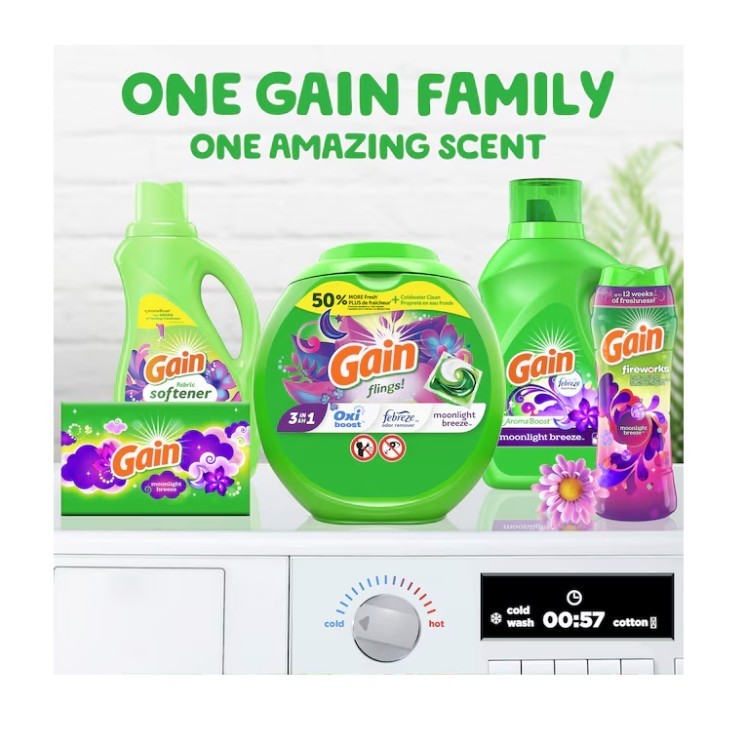 [HOT SALE] Gain Flings Moonlight Breeze HE Laundry Detergent 111 Count 112 Loads