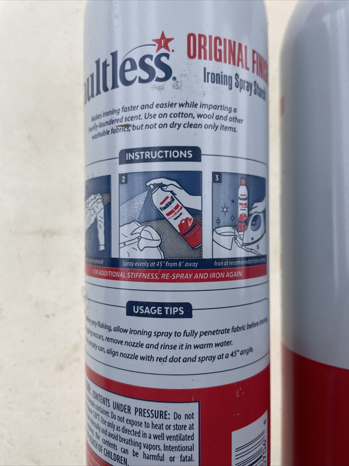 2x Faultless Spray Starch with Easy Iron 2 in 1 Ironing Aid Fabric 20oz Bottle