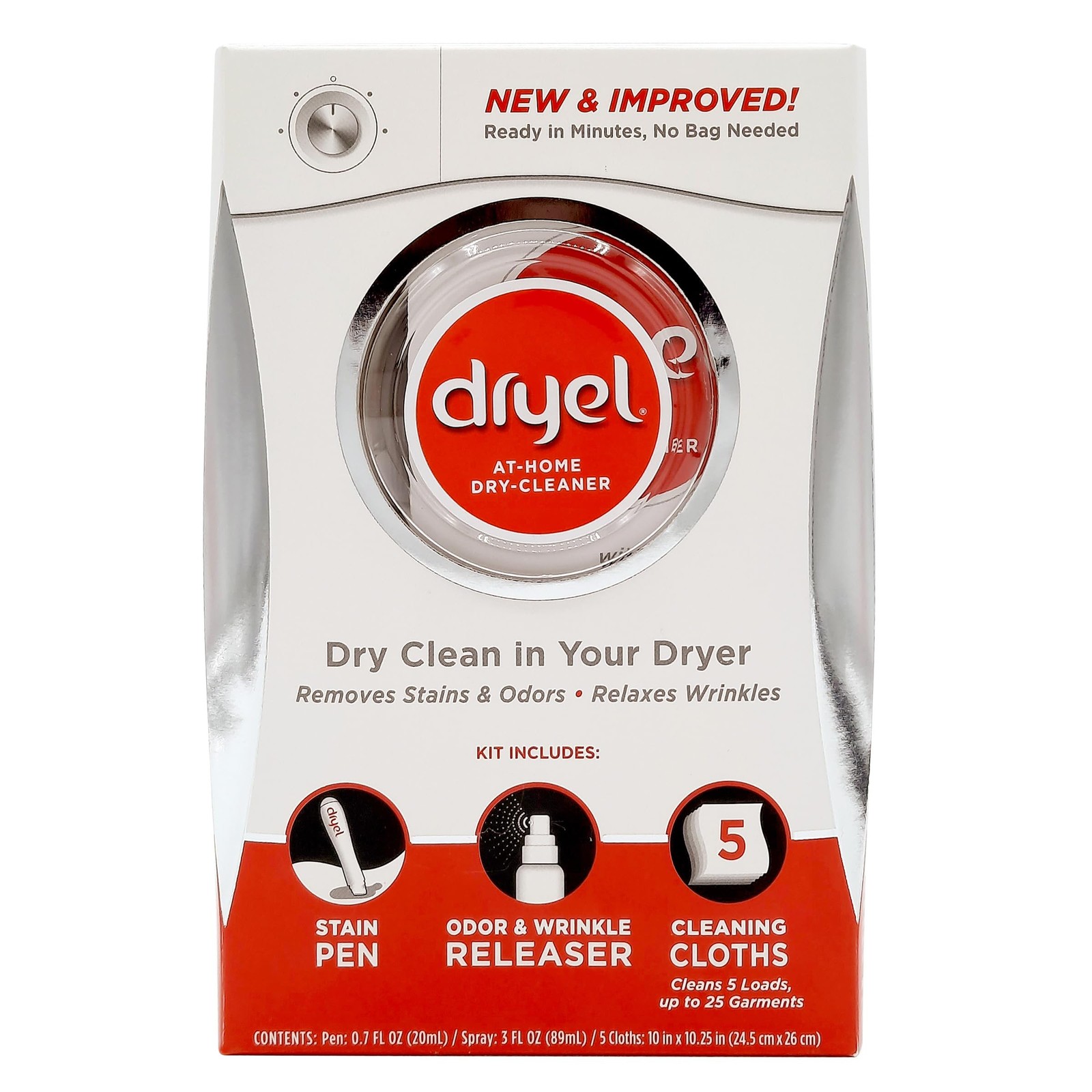 At-Home Dry Cleaning Kit for Delicate Fabrics, 5 Loads, Rapid Refresh Formula
