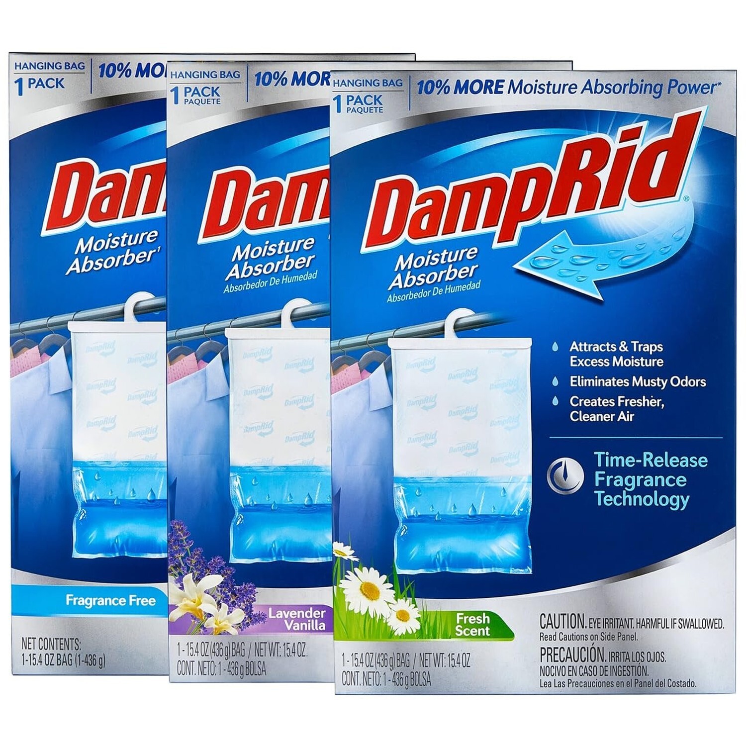 Damp Rid Variety Moisture Absorber, 15.4oz 1 Powder Fresh, 1 Lavender Vanilla…