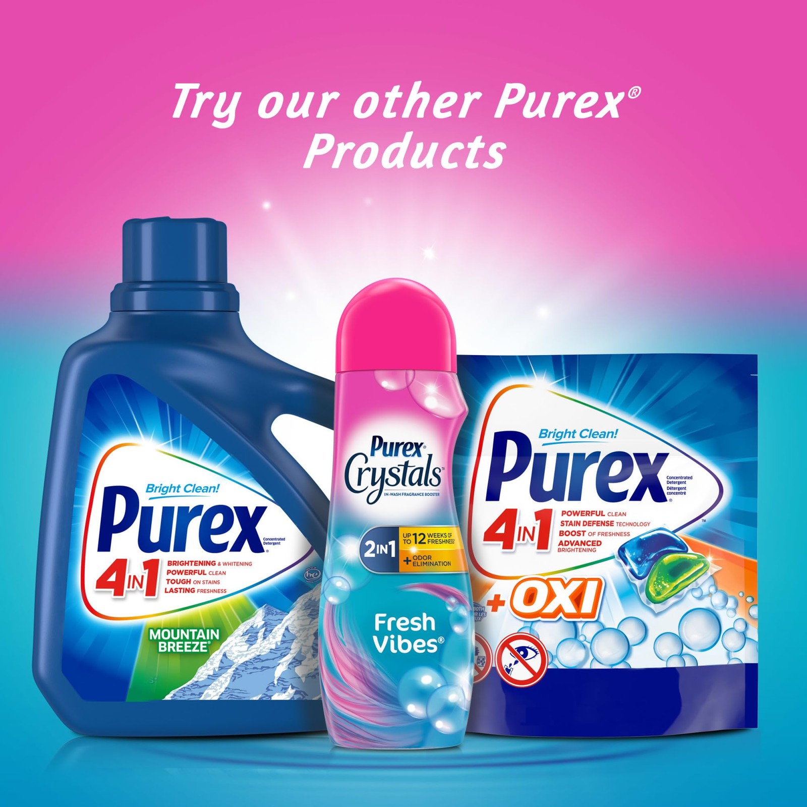 Purex Crystals In-Wash Fragrance and Scent 84 Ounce (Pack of 1), Fresh Vibes