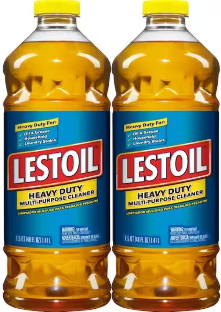 Lestoil 48 oz Heavy Duty Multi Purpose Cleaner Oil Stain Grease Laundry | 2 Pack